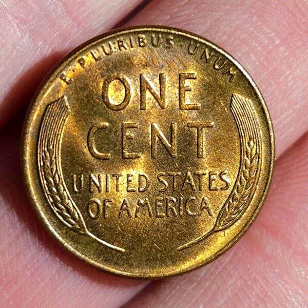 1957-D Lincoln Wheat Cent Date Die Chips Error Coin