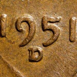 1951-D/D Lincoln Wheat Cent RPM Error Coin