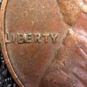 1956-P Lincoln Wheat Cent "BIE" Die Chip Error Coin