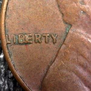 1957-P Lincoln Wheat Cent "BIE" Die Chip Error Coin