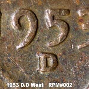 1953-D/D Lincoln Wheat Cent RPM Error Coin