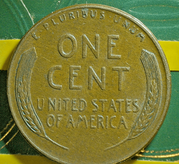 Mint Error Coin: 1957-D Lincoln Wheat Cent, "BIE" Die Chip