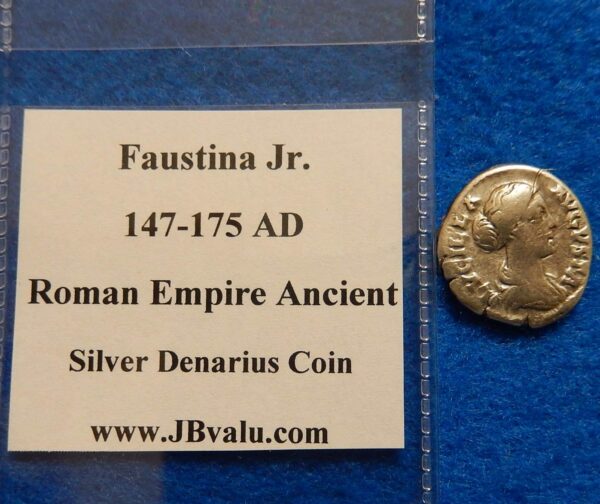 Faustina Jr. Roman Empire Ancient Silver Coin