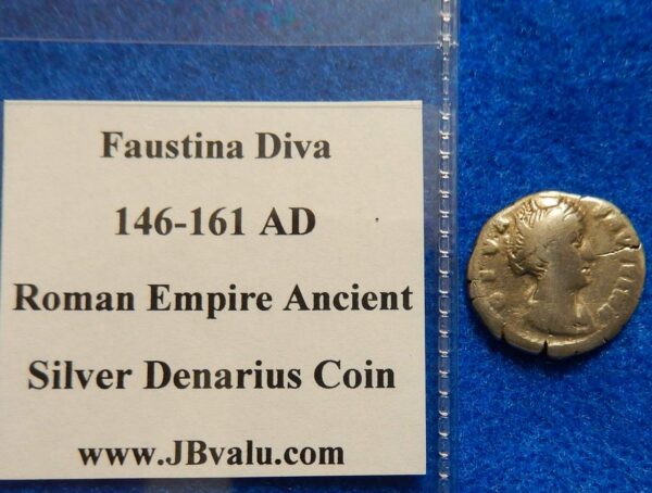 Faustina Diva Roman Empire Ancient Silver Coin