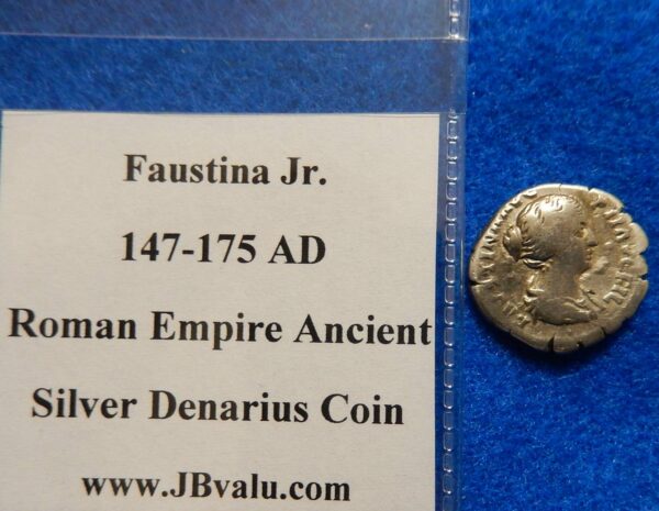 Faustina Jr. Roman Empire Ancient Silver Coin