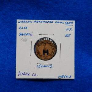 Kentucky Coal Scrip Token $.01 - Harlan Producers Coal