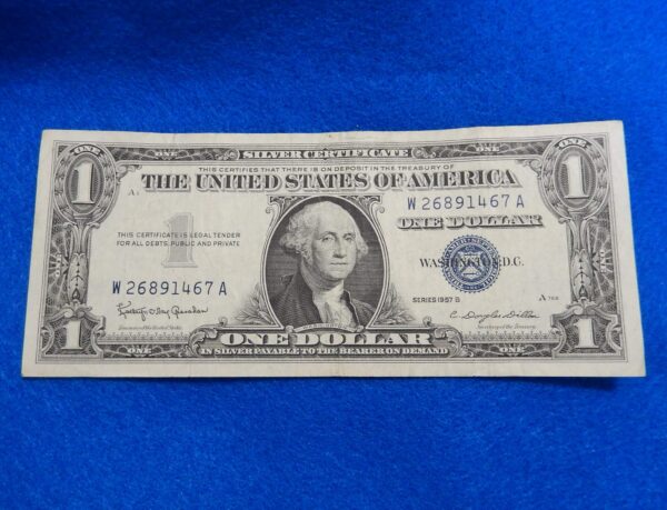 1957 Blue Seal Silver Certificate $1 Note