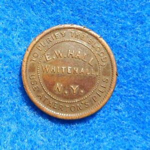 1860's Civil War Token - E.W. HALL, WHITEHALL NY