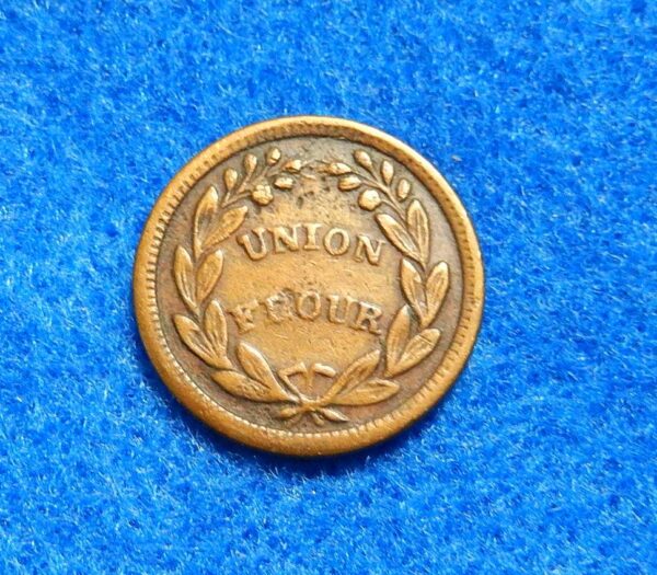 1860's Civil War Token - D.L. WING UNION FLOUR