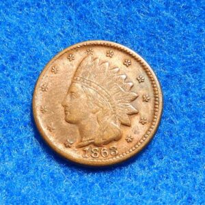 1863 Civil War Token - Not One Cent Indian Head