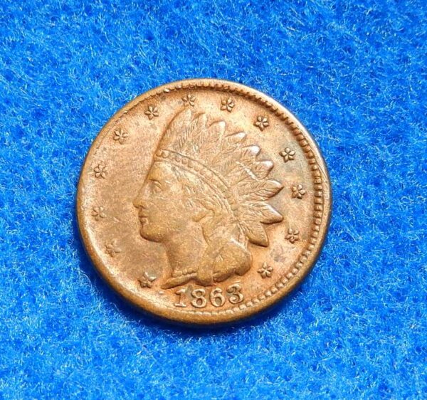 1863 Civil War Token - Not One Cent Indian Head