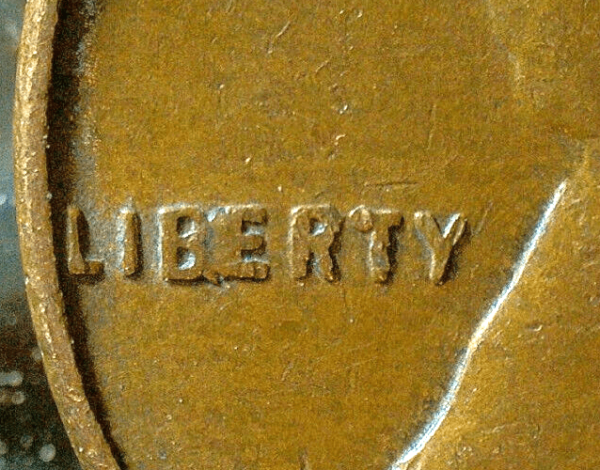 1957-D Lincoln Wheat Cent "BIE" Die Chip Error Coin