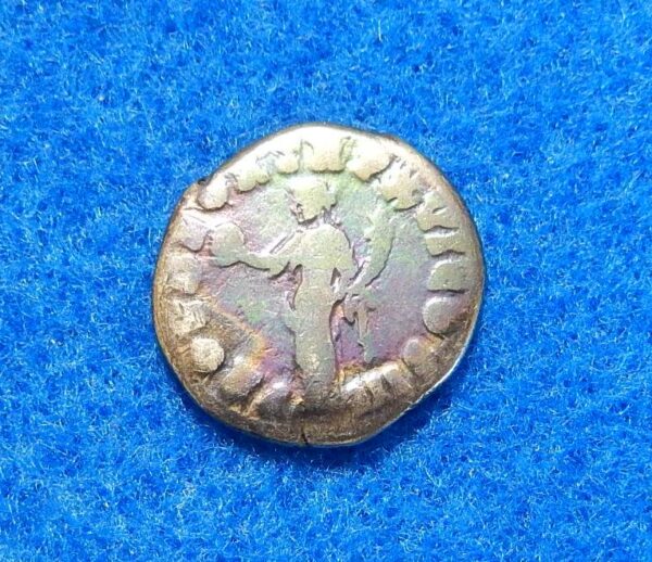 Marcus Aurelius Roman Rainbow Toned Ancient Silver Denarius Coin