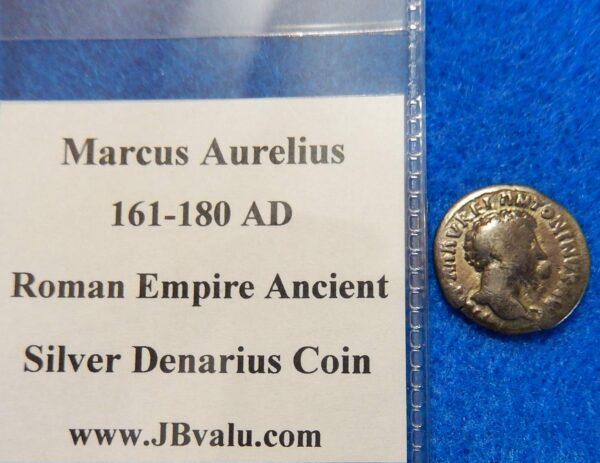 Marcus Aurelius Roman Rainbow Toned Ancient Silver Denarius Coin