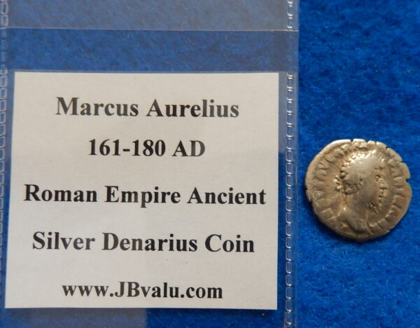 Marcus Aurelius Roman Empire Ancient Silver Denarius Coin