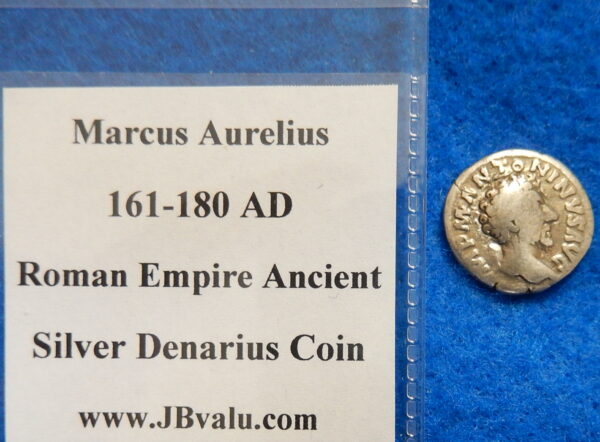 Marcus Aurelius Roman Empire Ancient Silver Denarius Coin