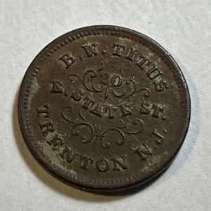1860's Civil War Token - B.W. TITUS, DRY GOODS