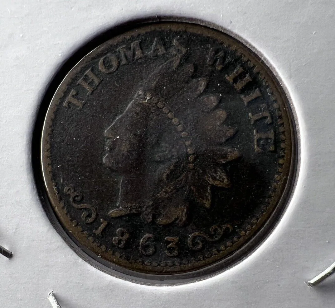 1863 Civil War Token - THOMAS WHITE, BUTCHER