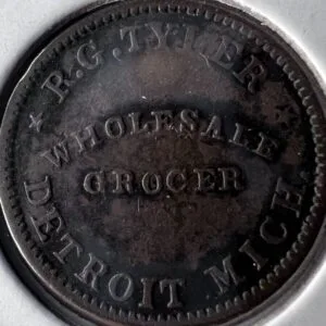 1860's Civil War Token - R.G. TYLER, WHOLESALE GROCER