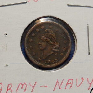 1863 Civil War ARMY & NAVY Patriotic Token