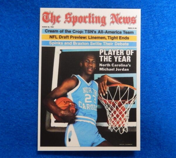 MICHAEL JORDAN 1983 Sporting News Cover Promo Basketball Trading Card