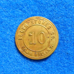 Kentucky Ten Cents Coal Scrip Token - Belva Stores Co.