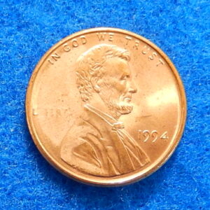 1994 Lincoln Cent Capped Die Error Uncirculated Coin