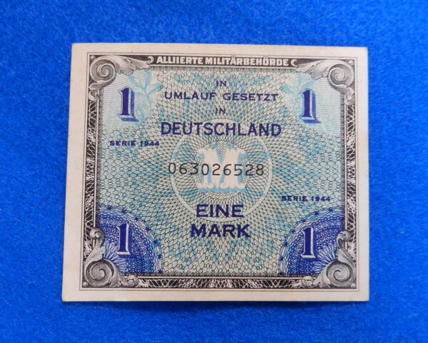 WW2 Allied Military Currency 1 Mark