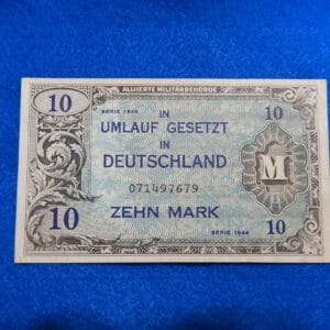 WW2 Allied Military Currency 10 Mark