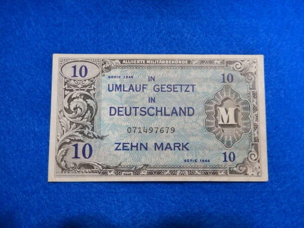 WW2 Allied Military Currency 10 Mark