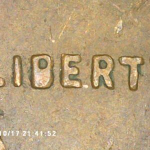 1957-D Lincoln Wheat Cent Filled B Die Chip Error