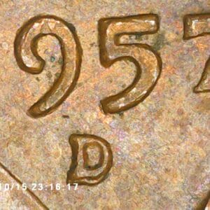 1957-D/D Lincoln Wheat Cent RPM Error Coin