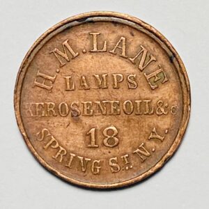 1860's Civil War Token - H.M. LANE LAMPS & OIL