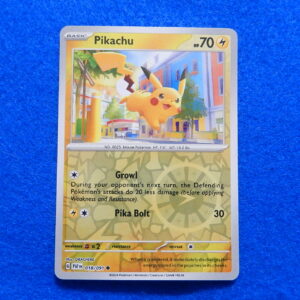 PIKACHU Pokemon Reverse Holo Foil Card, UNPLAYED