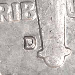 Error Dime: 1962D/D SILVER Roosevelt RPM Repunched Mint Mark