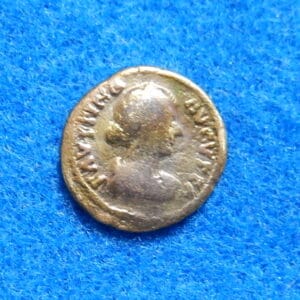 Faustina Jr. Roman Empire Ancient Rainbow Toned Silver Coin