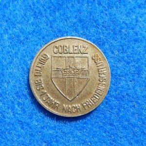 1918 NOTGELD/KRIEGSGELD Coblenz Germany 10 Pfennig Original WWI Iron Coin