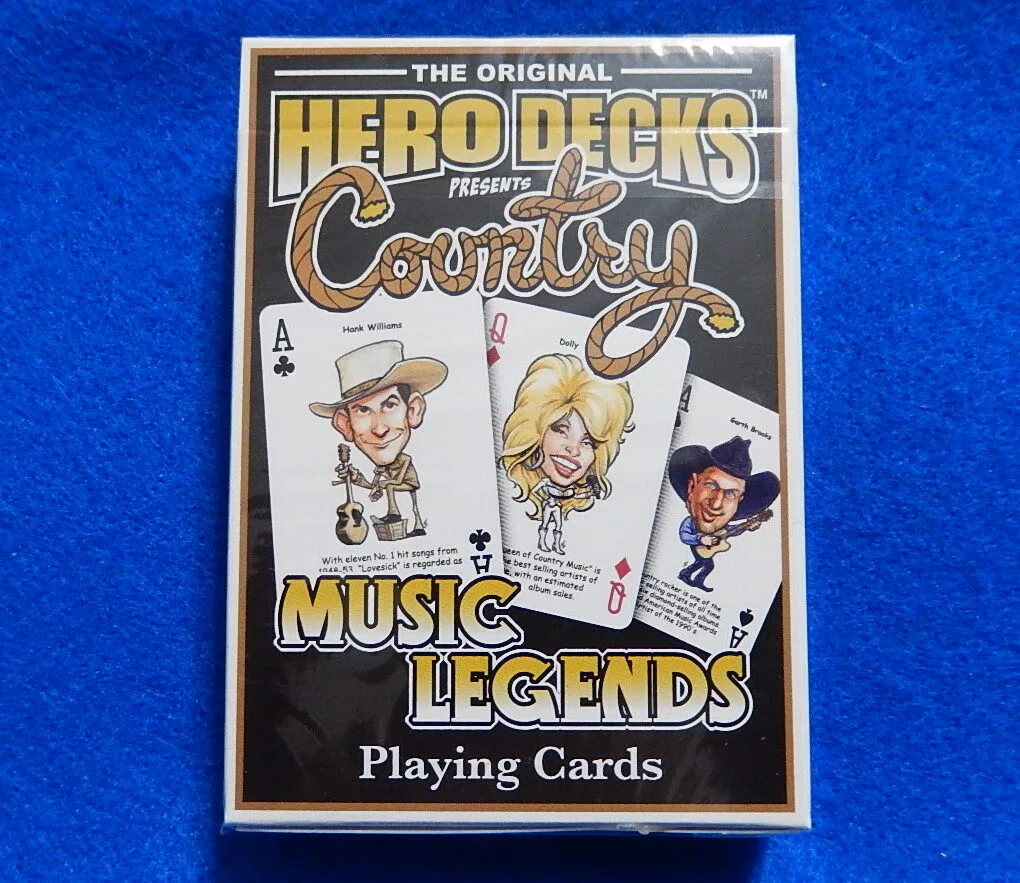 HERO DECKS Country Music Legends Playing Cards 52 Factory Sealed Cards