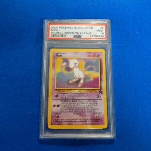 MEW Black Star Promo #8 Pokemon Card from 2000, Graded PSA 9