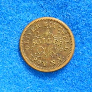1863 Civil War Token, OLIVER BOUTWELL MILLER, Troy New York Store Card