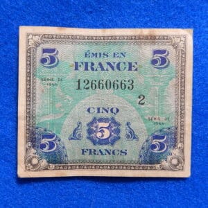Allied Military Currency 5 Francs