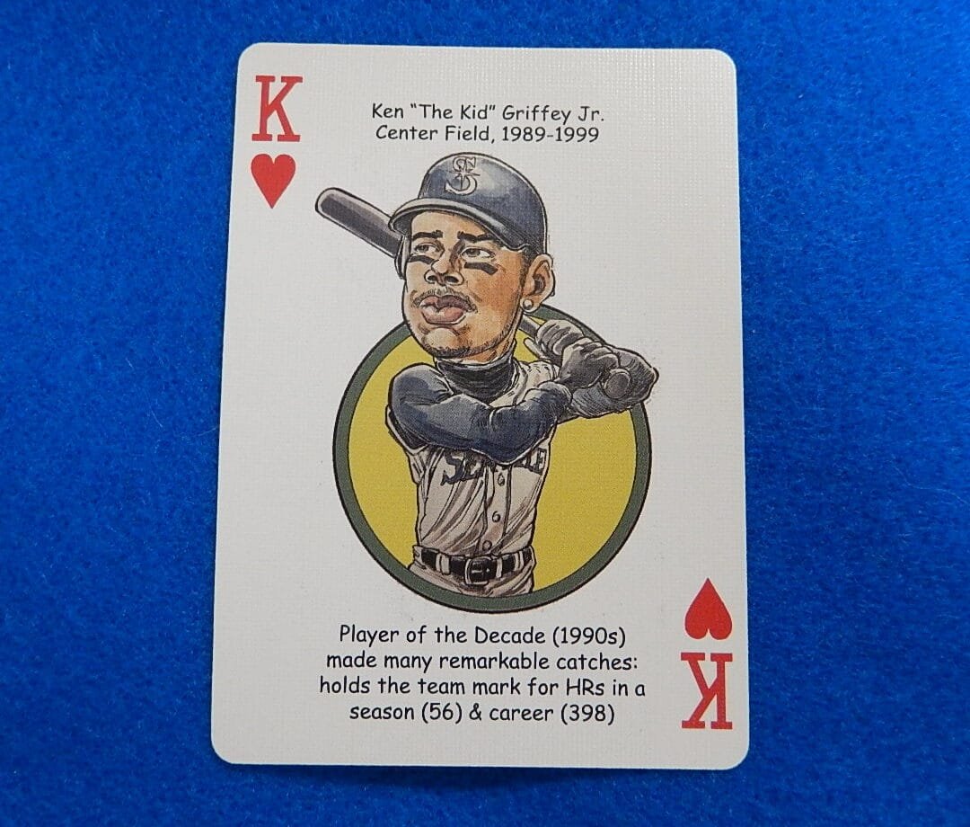 KEN GRIFFEY Jr. Seattle Mariners HERO DECKS King of Hearts Playing/Trading Card