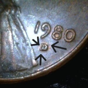 1980-D/D Lincoln Cent RPM Error Coin