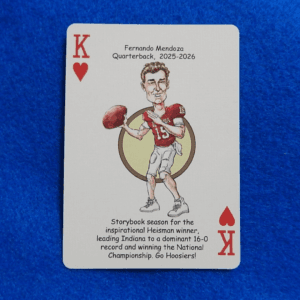 Fernando Mendoza Las Vegas Raiders "King of Hearts" Hero Decks Playing Card